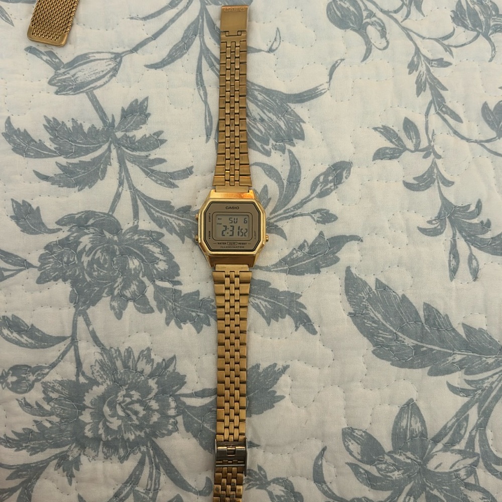 Gold Casio watch